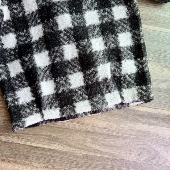 Davi & Dani Boucle Black White Plaid Coat Longline Chic Blazer Jacket Size M - Picture 10 of 15